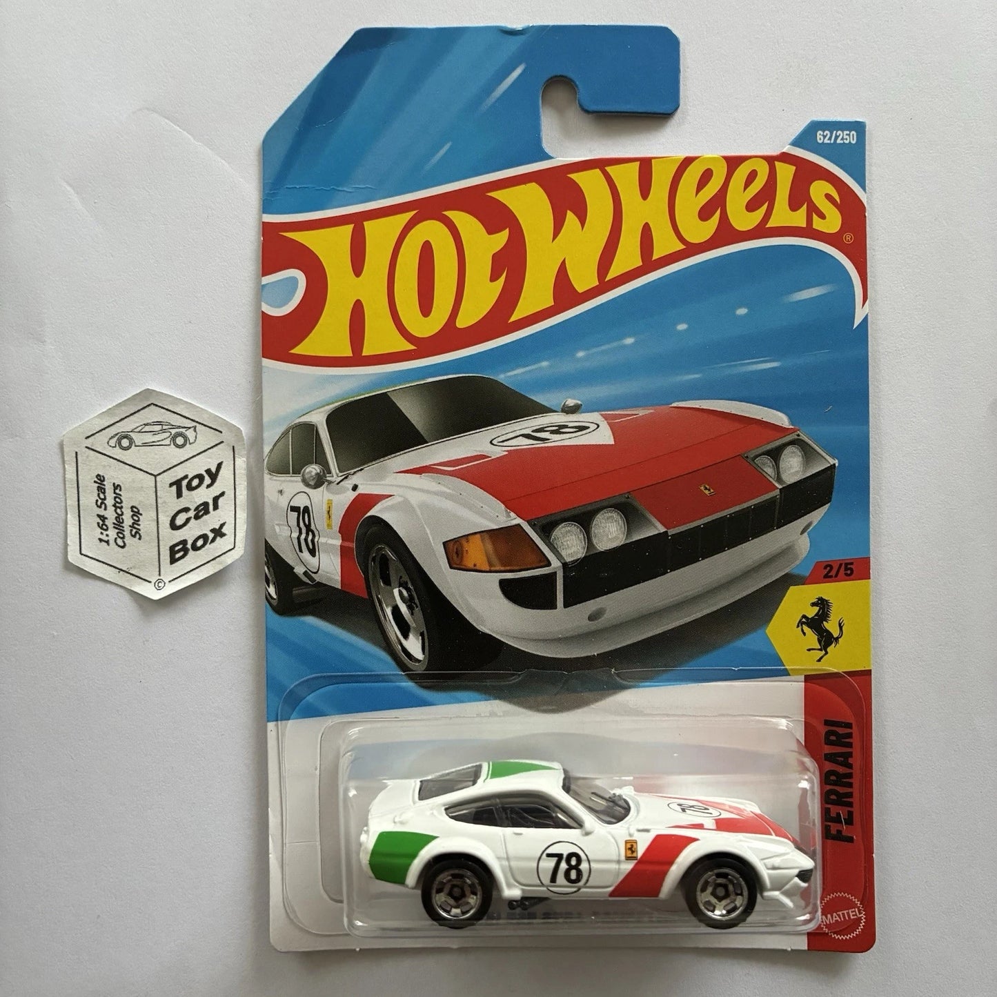 2026 HOT WHEELS #62 - Ferrari 365 GTB4 Competizione (White - Long Card) A44