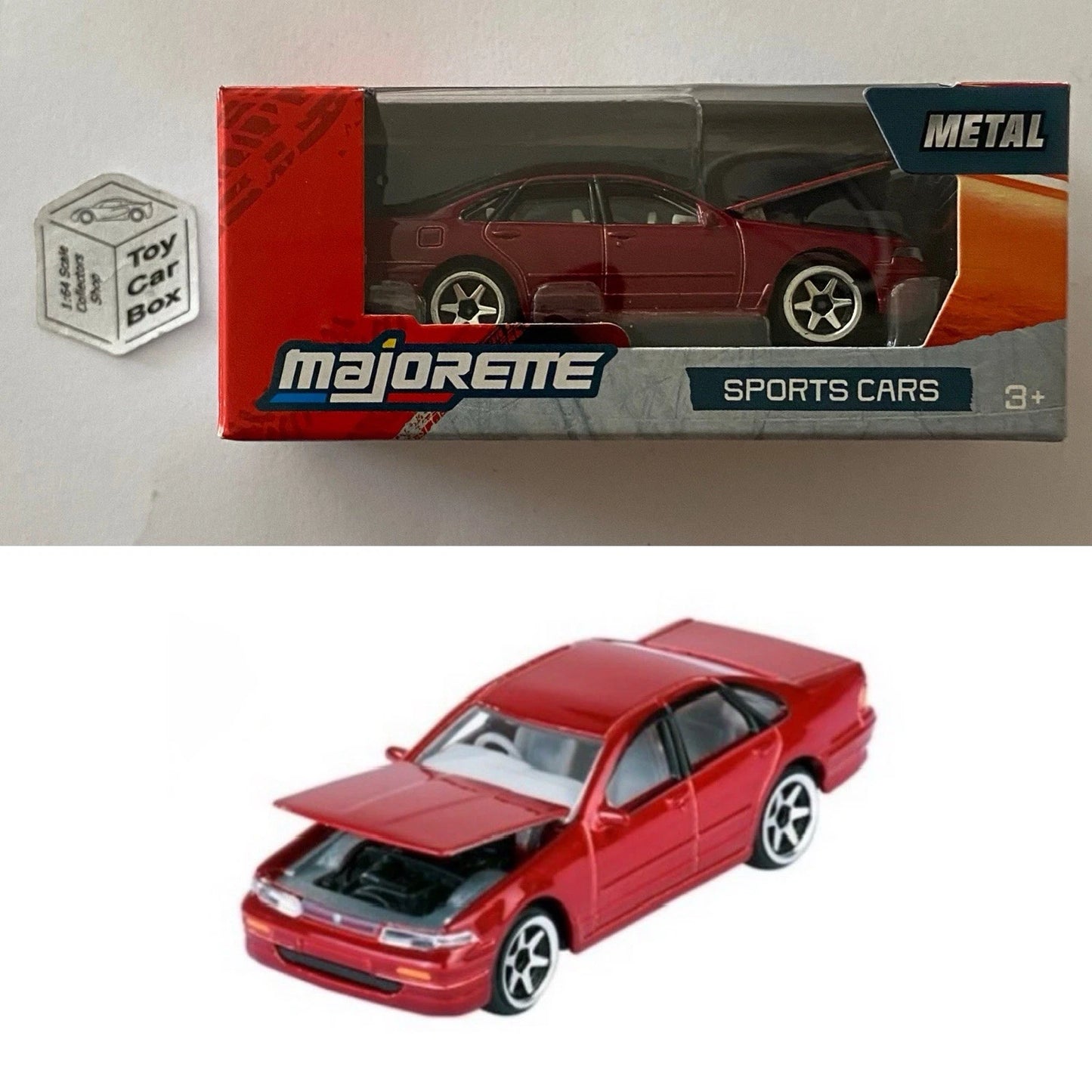 MAJORETTE - Nissan Cefiro (Red - Sports Cars Box) 1/64 Scale* - E38