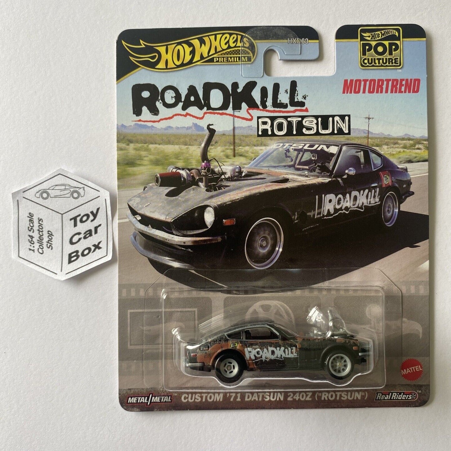 2024 HOT WHEELS Pop Culture - Custom ‘71 Datsun 240Z (Roadkill Rotsun) H51g