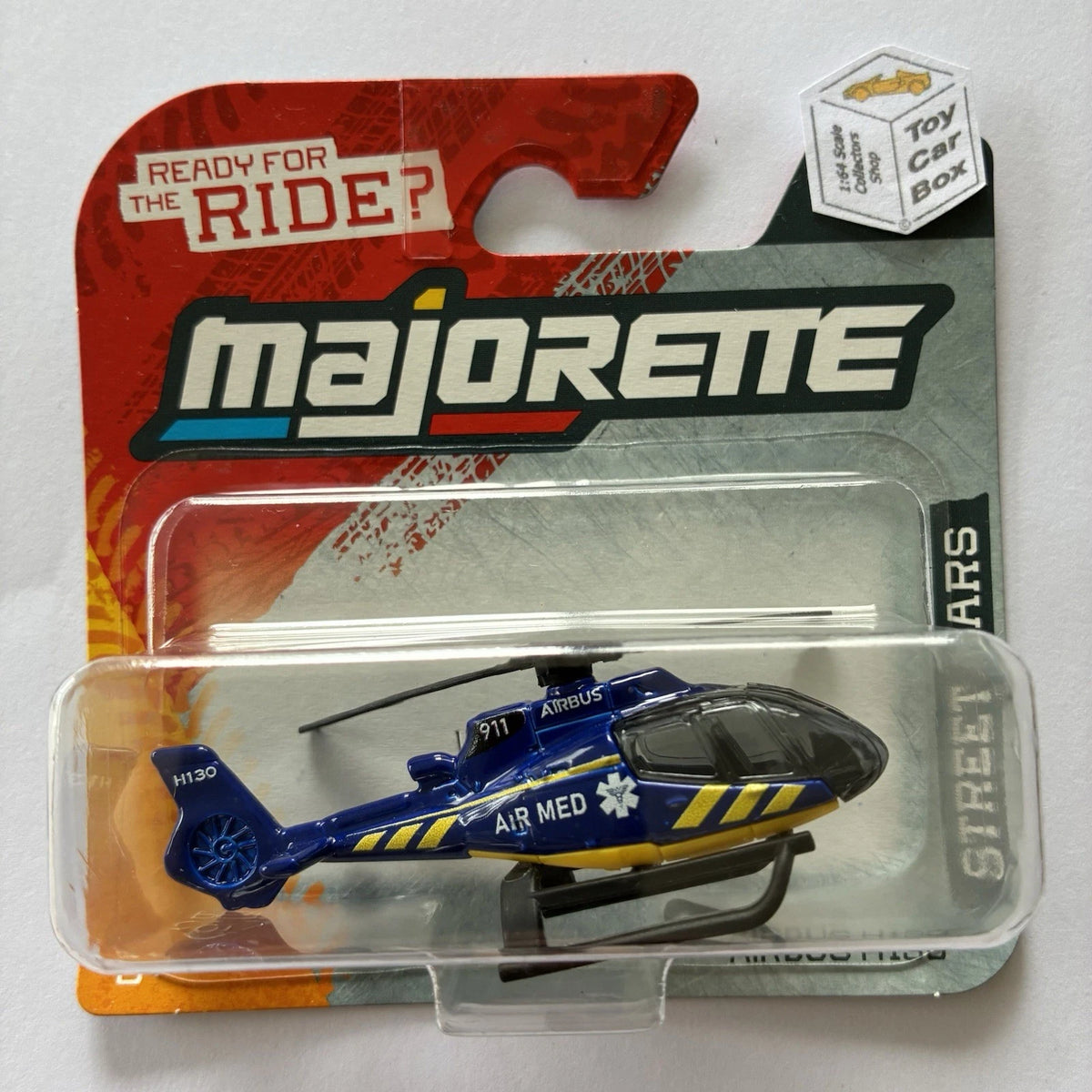 MAJORETTE Airbus H130 Helicopter (New 1:64* Street Cars - ‘Air Med’ Blue) B87