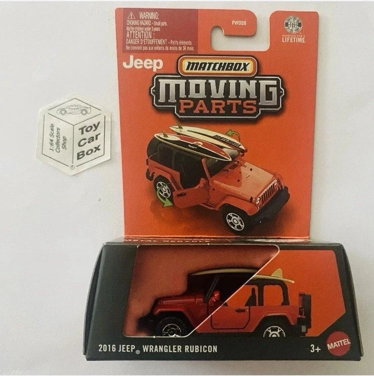 2026 MATCHBOX Moving Parts - 2016 Jeep Wrangler Rubicon (#5 Opening Doors) F00