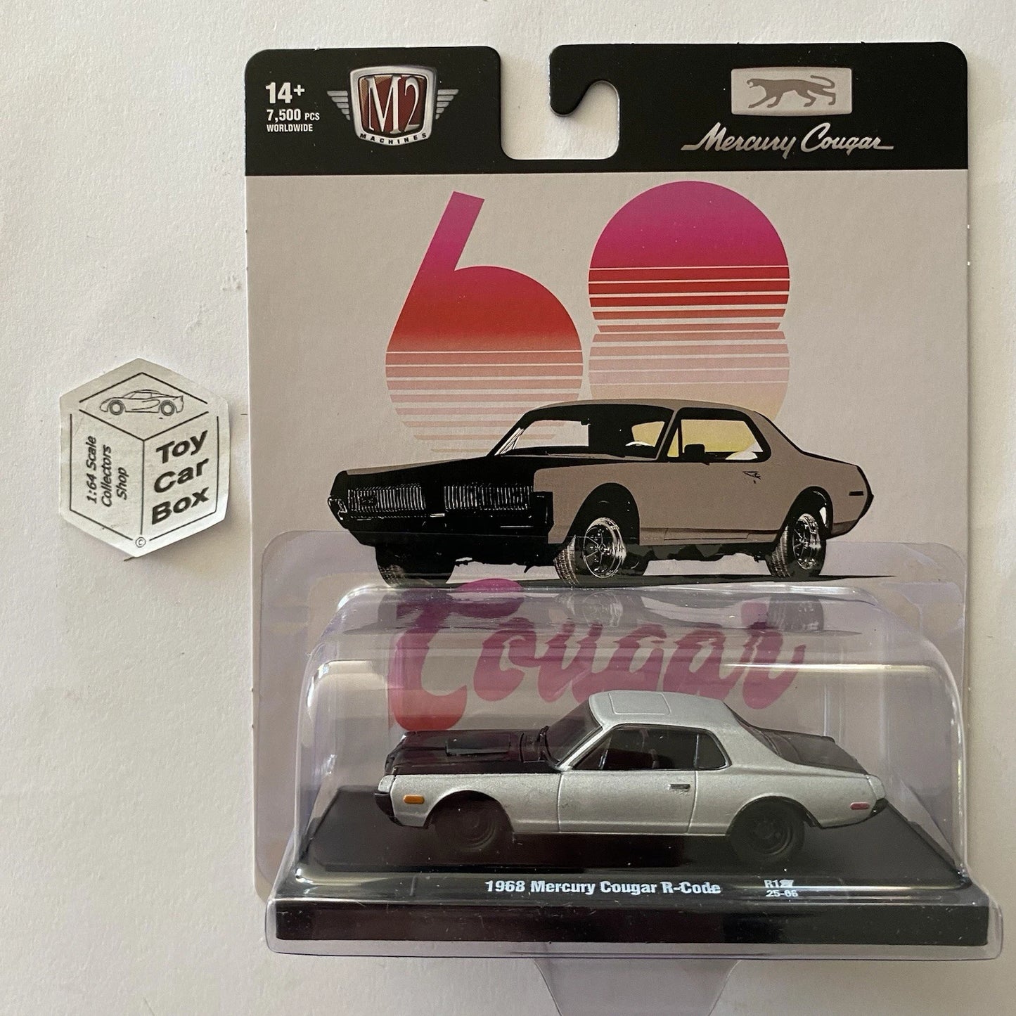 M2 MACHINES - 1968 Mercury Cougar R-Code (Grey - Auto-Drivers R127 - 1:64) L92g