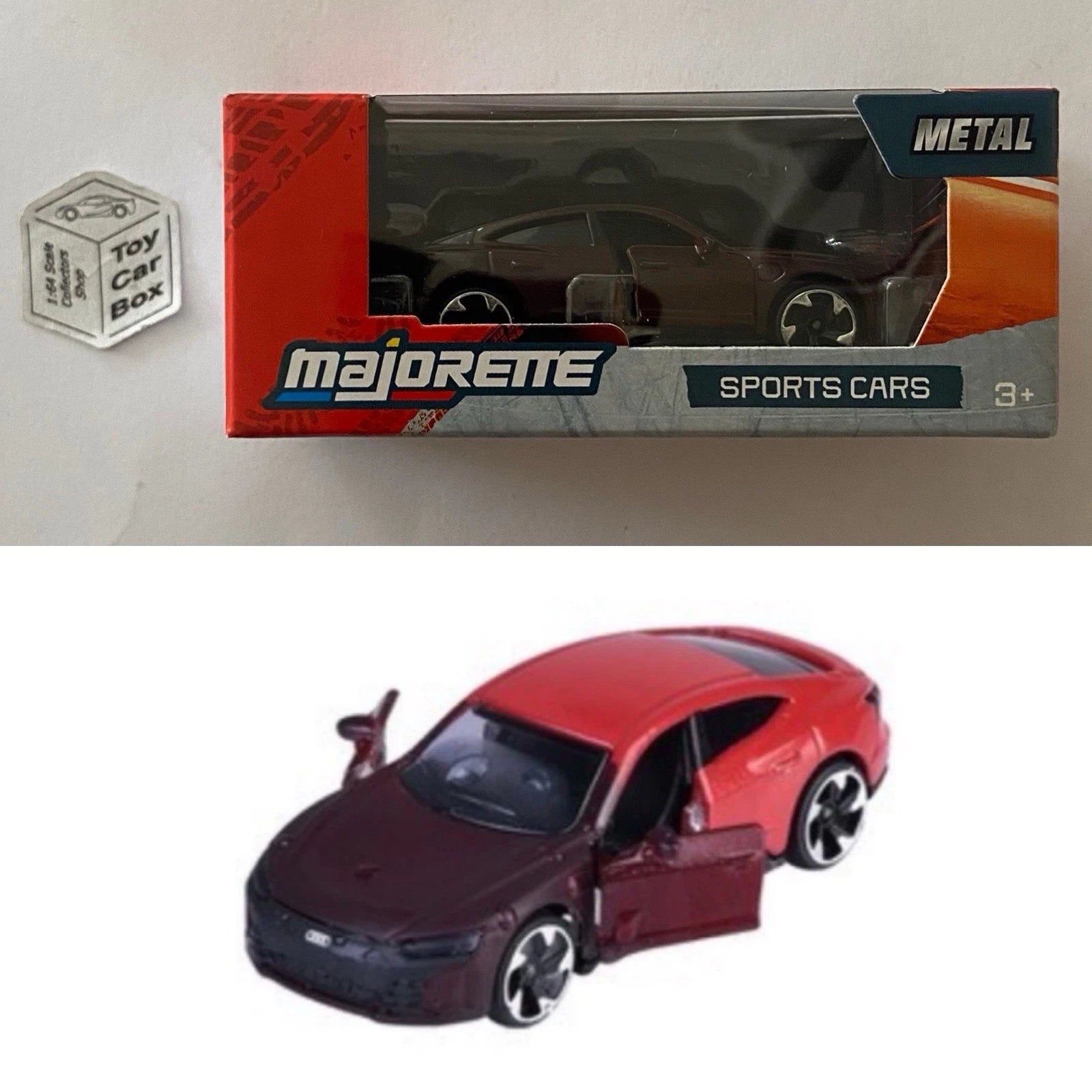 Voiture Miniature Majorette Audi RS E-tron GT - Changement De Couleur + Carte à Collectionner