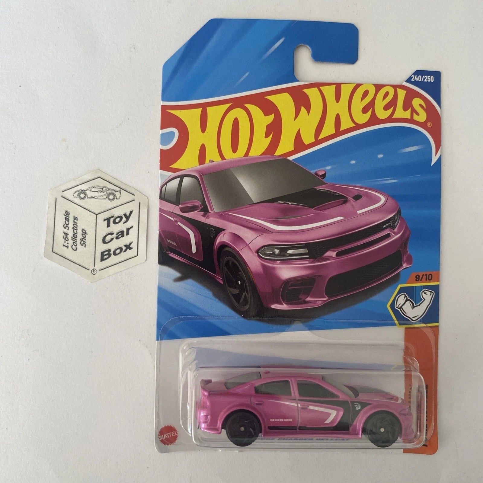 2025 HOT WHEELS #240 '20 Dodge Charger Hellcat (Pink #9 Muscle