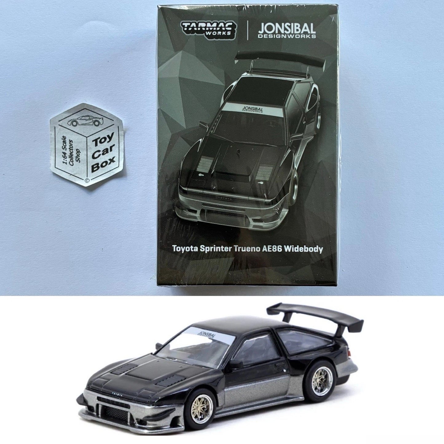 TARMAC - Toyota Sprinter Trueno AE86 Widebody (Black - 1:64 - T64G-060-BG) P12g