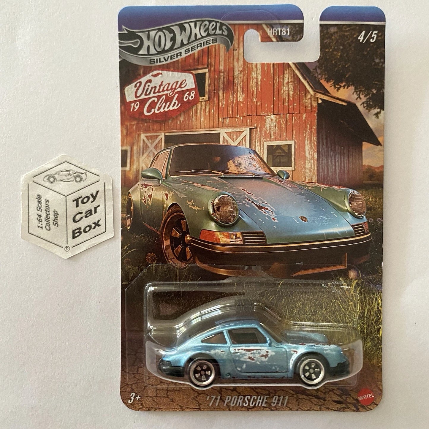 2025 HOT WHEELS Vintage Club - ‘71 Porsche 911 (Blue #4 Silver Series) D00