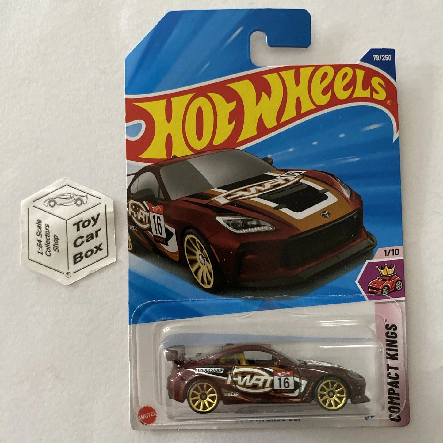 2025 HOT WHEELS #79 - Toyota GR86 Cup (Maroon #1 Compact Kings - Long Card) A80