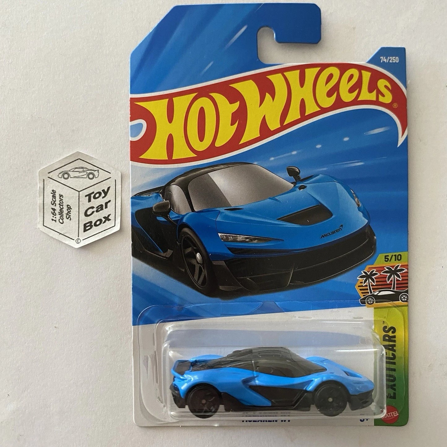 2026 HOT WHEELS #74 - McLaren W1 (Blue #5 Exoticars - Long Card) A80