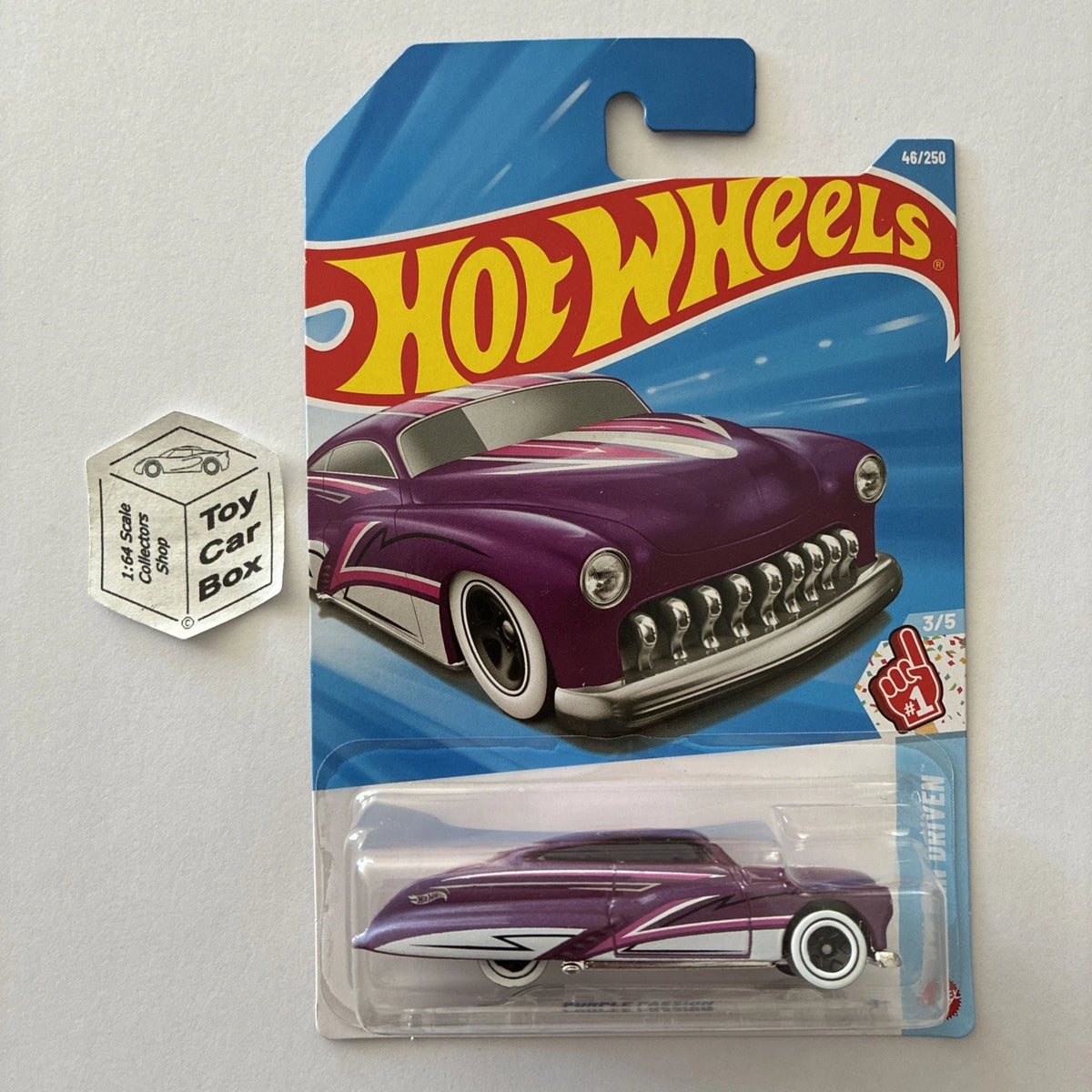 2026 HOT WHEELS #46 - Purple Passion (#3 HW Fan Driven - Long Card) B64