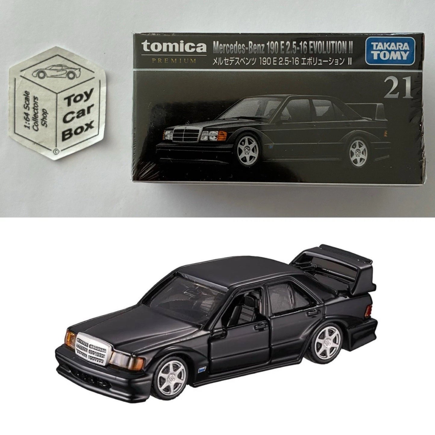 TOMICA Premium #21 - Mercedes-Benz 190E 2.5-16 Evolution II (1/62 Scale) I50