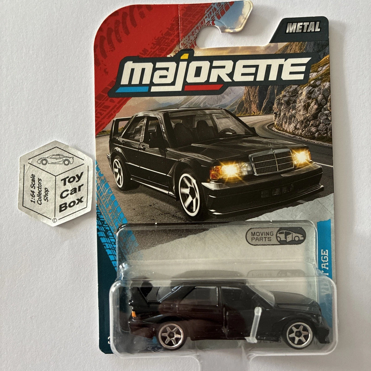 MAJORETTE Mercedes Benz 190 E 2.5 Evo II (Black - Muller Vintage Cars) E64