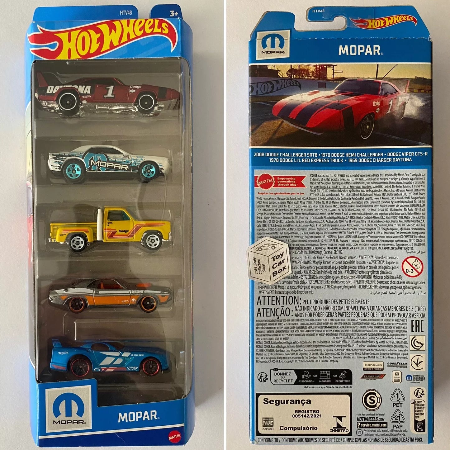 2024 HOT WHEELS Mopar 5 Pack (Inc. Viper, Daytona, Challenger & Pickup) G20