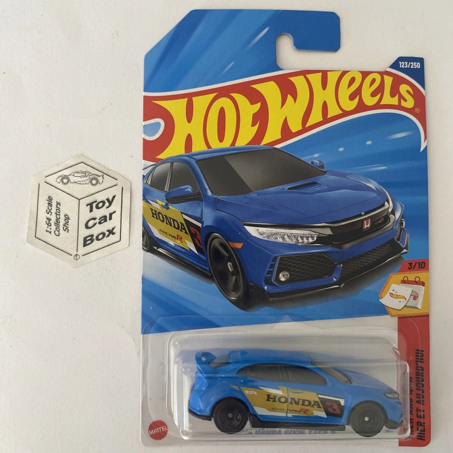 2025 HOT WHEELS #123 - 2018 Honda Civic Type R (Blue - Short Card) A44