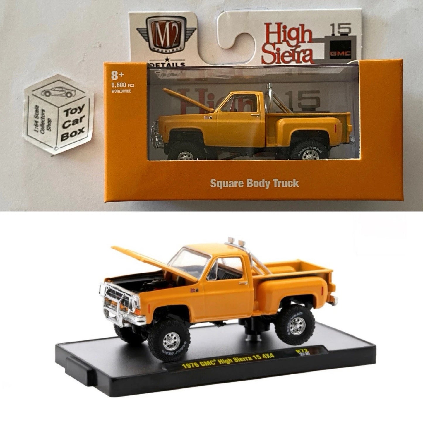 M2 MACHINES - 1976 GMC High Sierra 15 4x4 (Orange - Auto Thentics R72) L92g