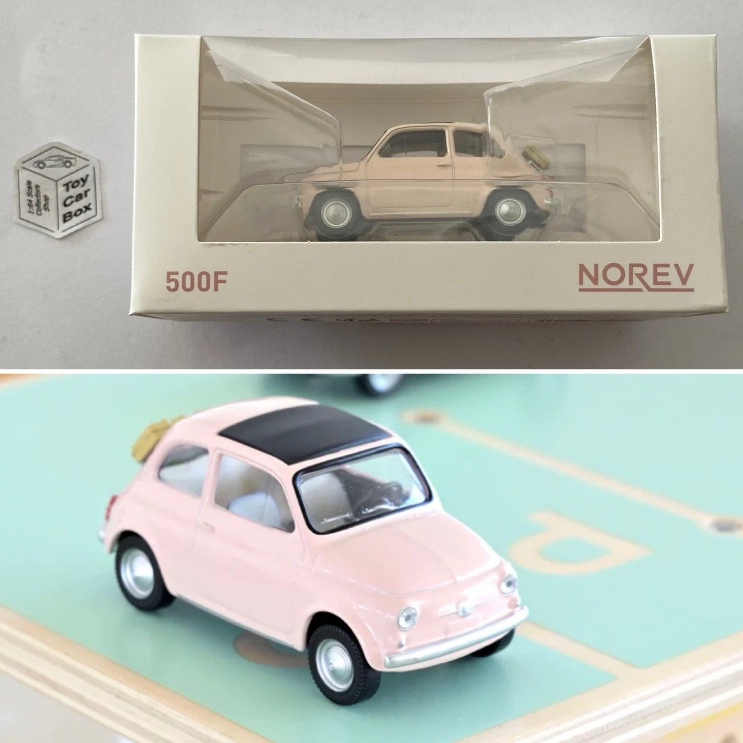 NOREV 1:43 Scale* - 1965 Fiat 500F (Pink - Jet Car -Boxed) O68g