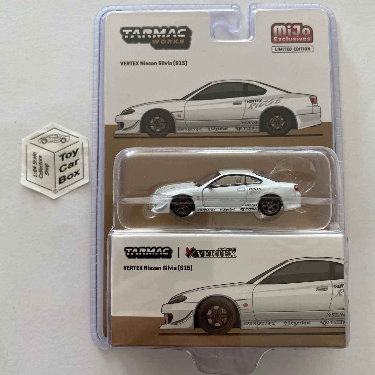 TARMAC - Vertex Nissan Silvia S15 (White - 1:64 Mijo Limited Edition) R75g