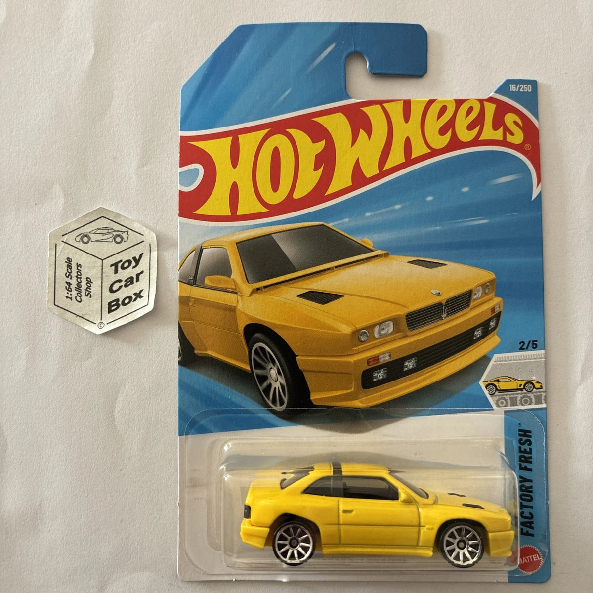 2026 HOT WHEELS #16 - Maserati Shamal (Yellow #2 Factory Fresh - Long Card) A44