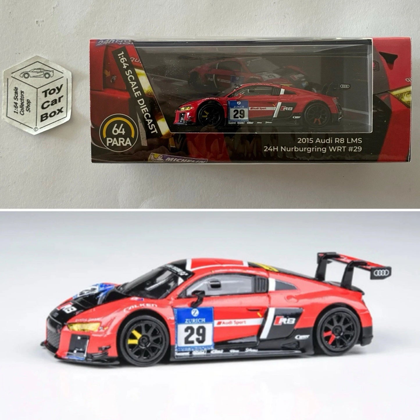 PARA64 - 2015 Audi R8 LMS (24H Nurburgring WRT #29 - 1/64 Scale) U99