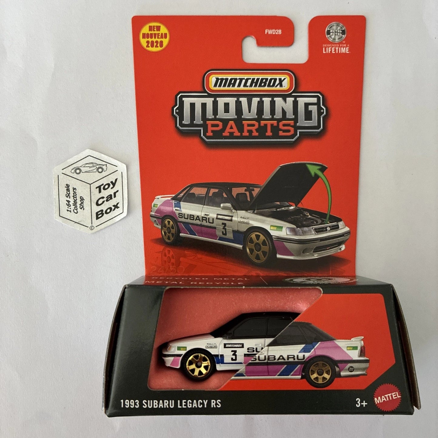 2026 MATCHBOX Moving Parts - 1993 Subaru Legacy RS (White #24) D54g