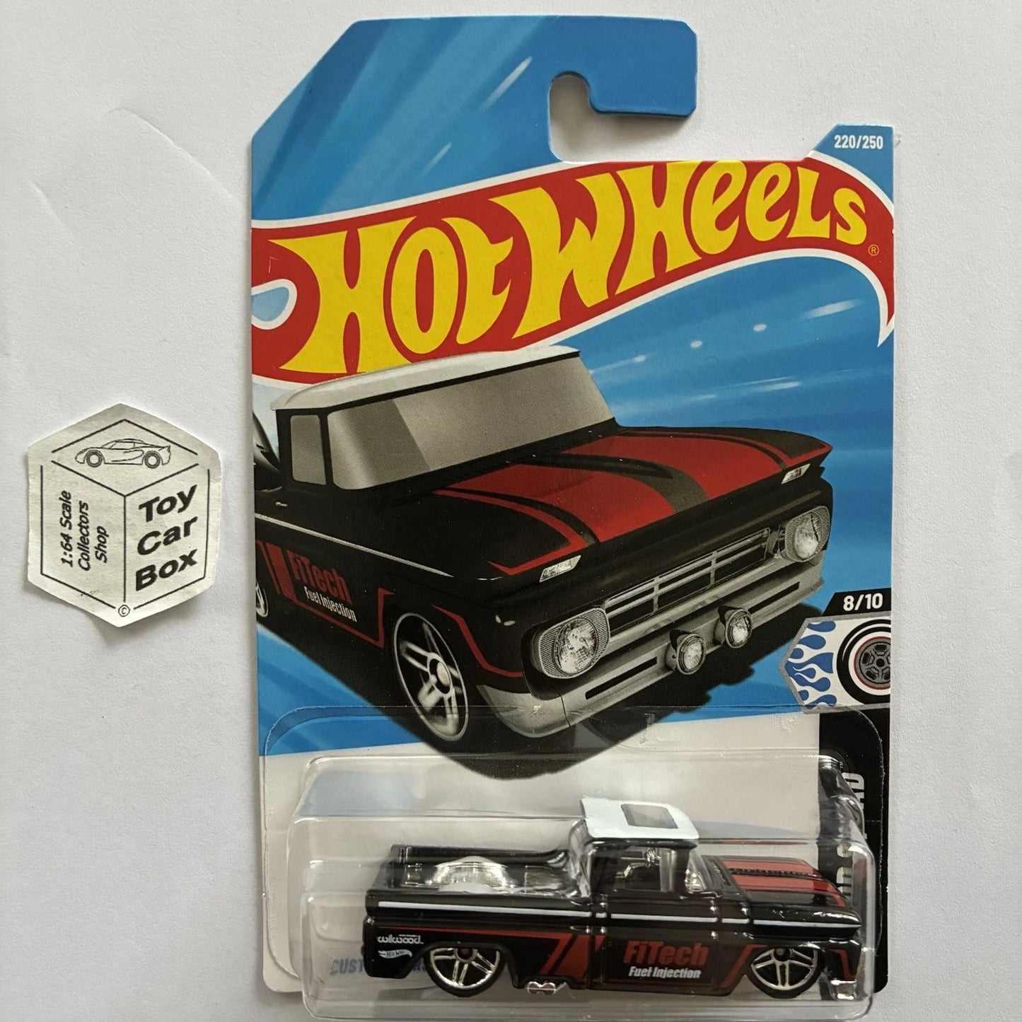 2026 HOT WHEELS #220 - Custom ‘62 Chevy Pickup (Black #8 Rod Squad - Long) A44
