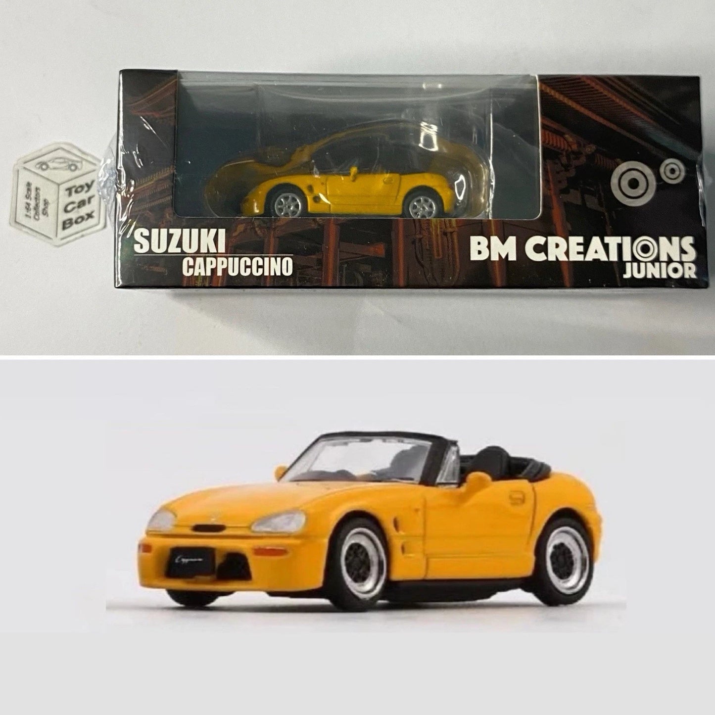 BM CREATIONS - Suzuki Cappuccino (1:64 Scale - Yellow - RHD) Og