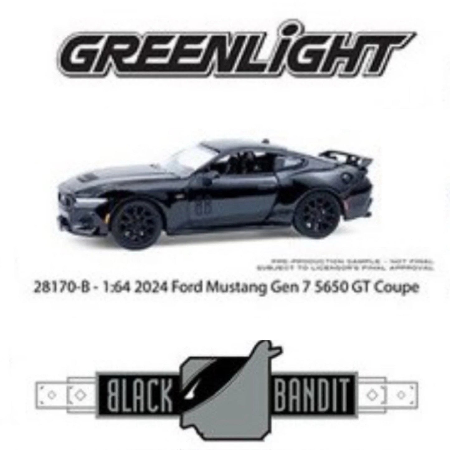 GREENLIGHT - 2024 Ford Mustang GT Coupe (Black Bandit Series 30) J45g