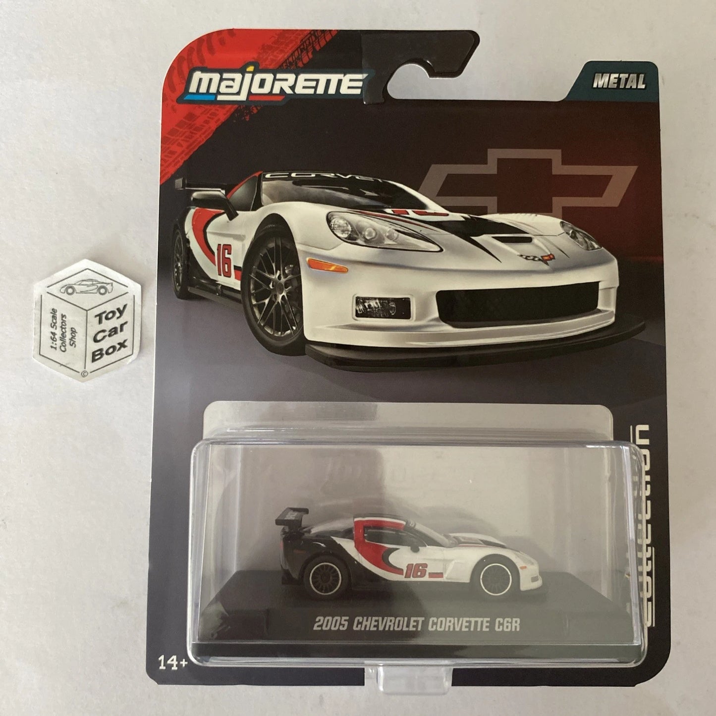 MAJORETTE- 2005 Chevrolet Corvette C6R (Collection True 1:64 & Display Case) I89