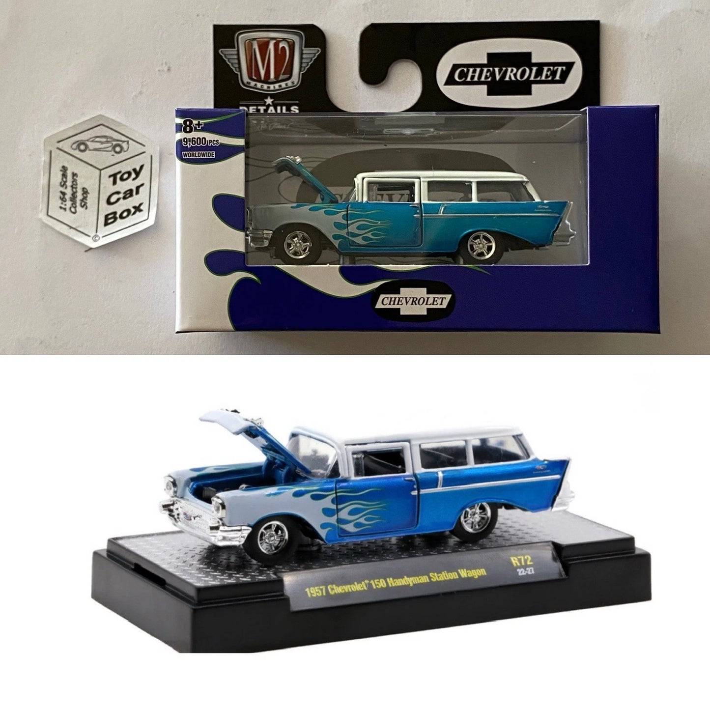 M2 MACHINES - 1957 Chevy 150 Handyman Station Wagon (Auto Thentics R72) L92g