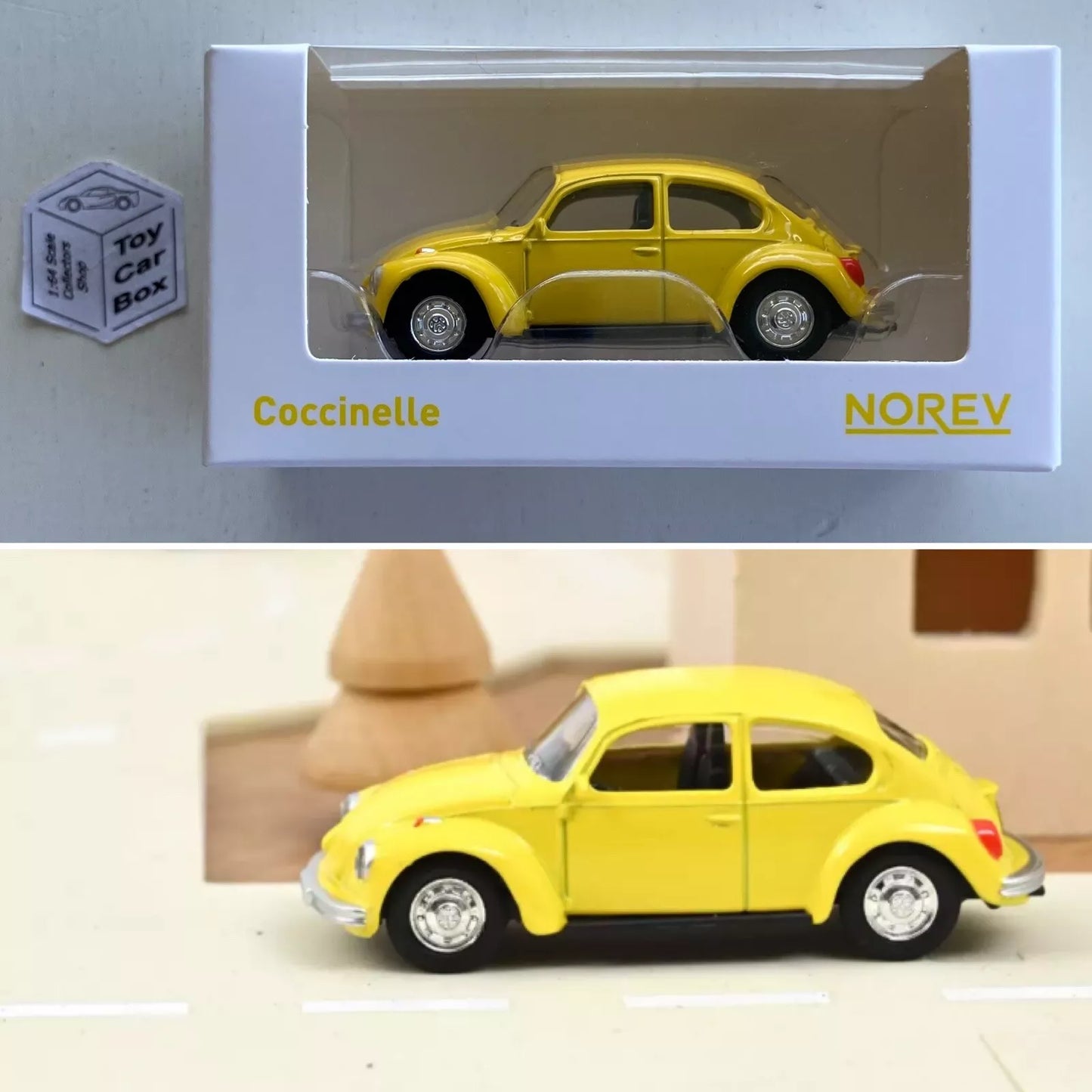 NOREV - VW Beetle 1303 (Yellow - Coccinelle - 1:64 Scale - MiniJet Boxed) E83g