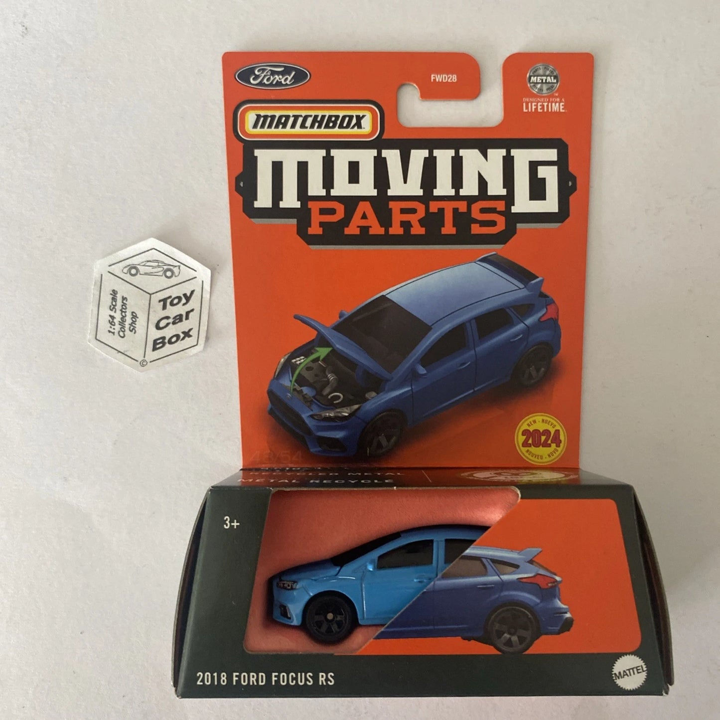 2024 MATCHBOX Moving Parts - 2018 Ford Focus (Blue #46 - Opening Hood) E00