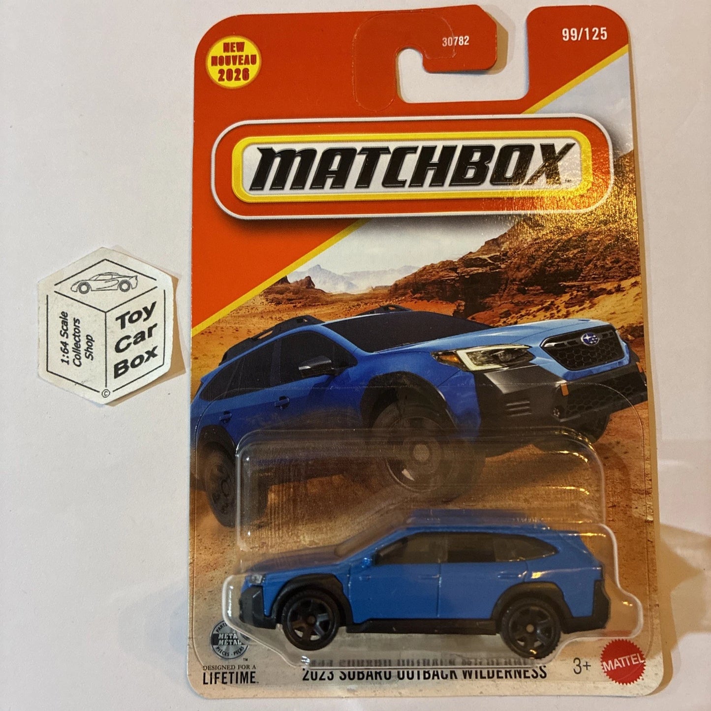 2026 MATCHBOX #99 - 2023 Subaru Outback Wilderness (Blue - Long Card) B00