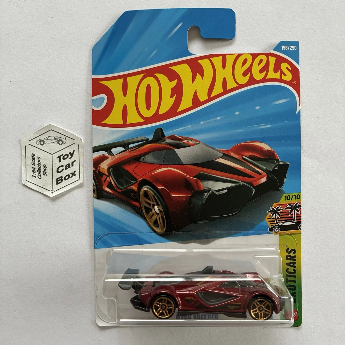 2026 HOT WHEELS #158 - Mach Speeder (Cherry Red #10 Exoticars - Long Card) B64