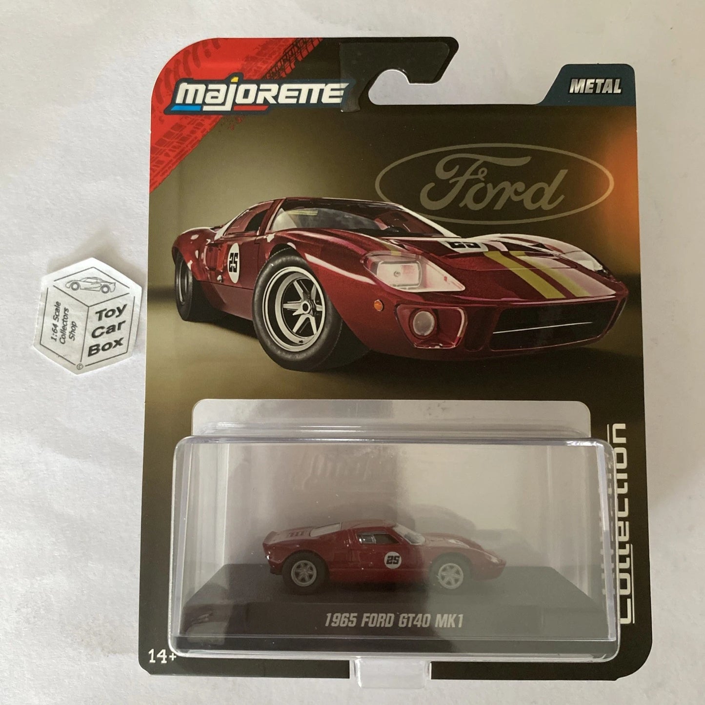MAJORETTE - 1965 Ford Gt40 MK1 (Collection -True 1:64 & Display Case - Red) I89