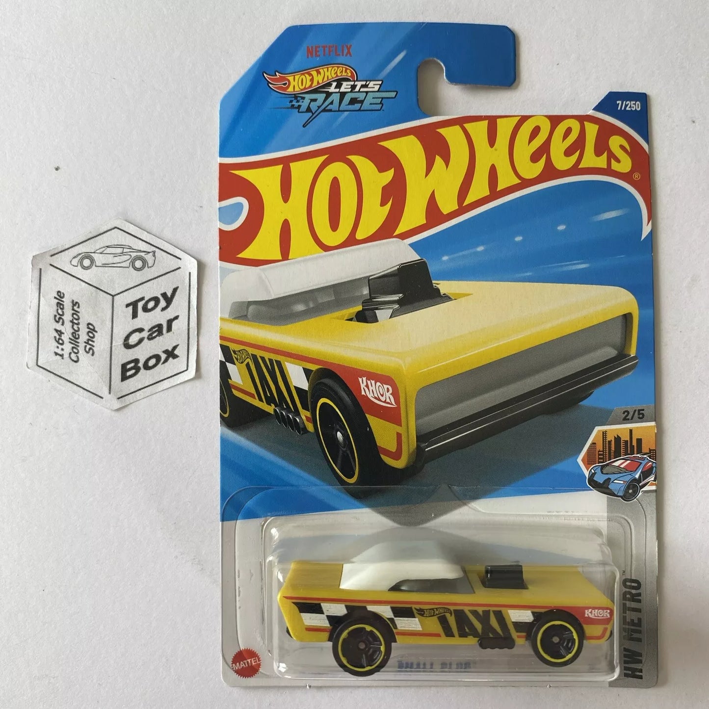 SALE - 2025 HOT WHEELS #7 - Small Bloc (Yellow #2 HW Metro - Long Card) B00