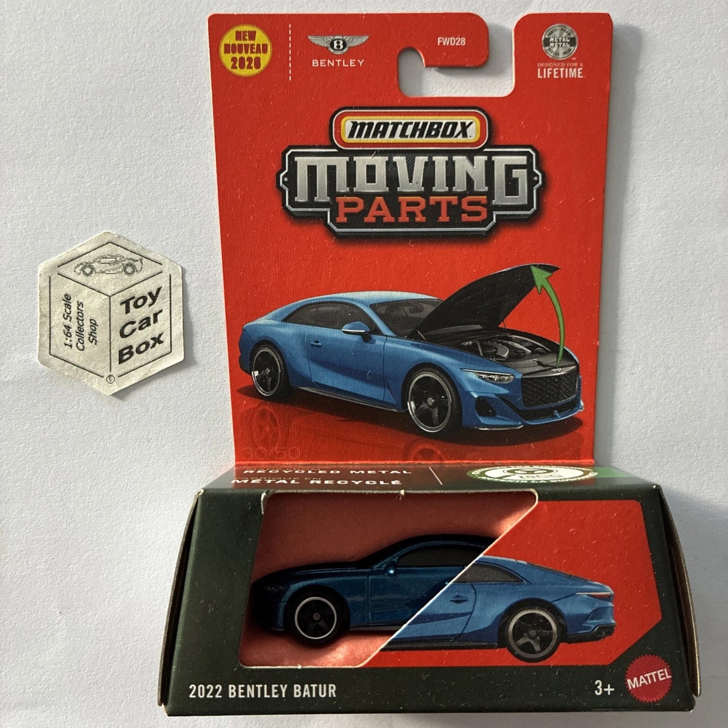 2026 MATCHBOX Moving Parts - 2022 Bentley Batur (Blue #30 Opening Hood) F00