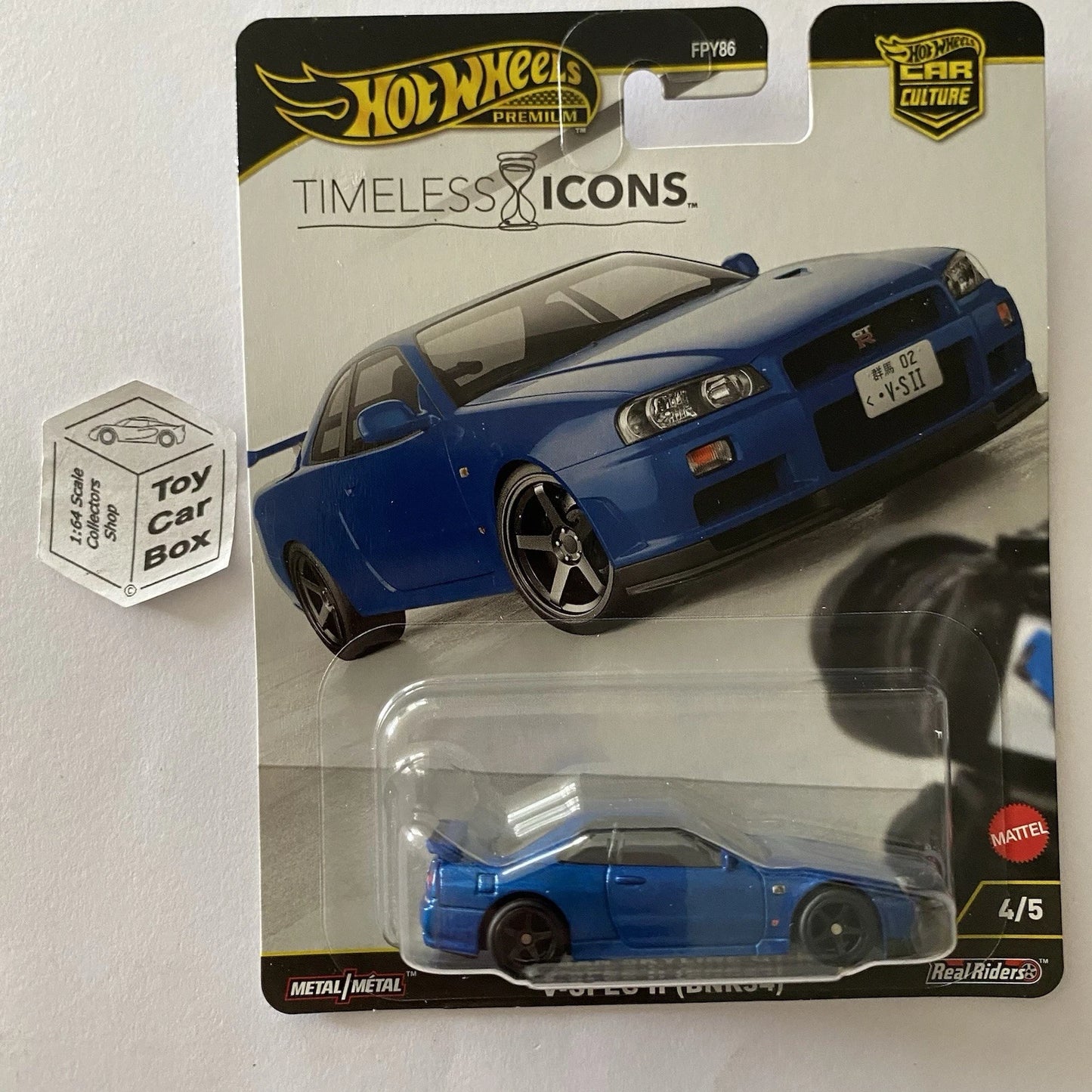 2025 HOT WHEELS Car Culture - Nissan Skyline GT-R V-Spec II R34 (Timeless Icons)