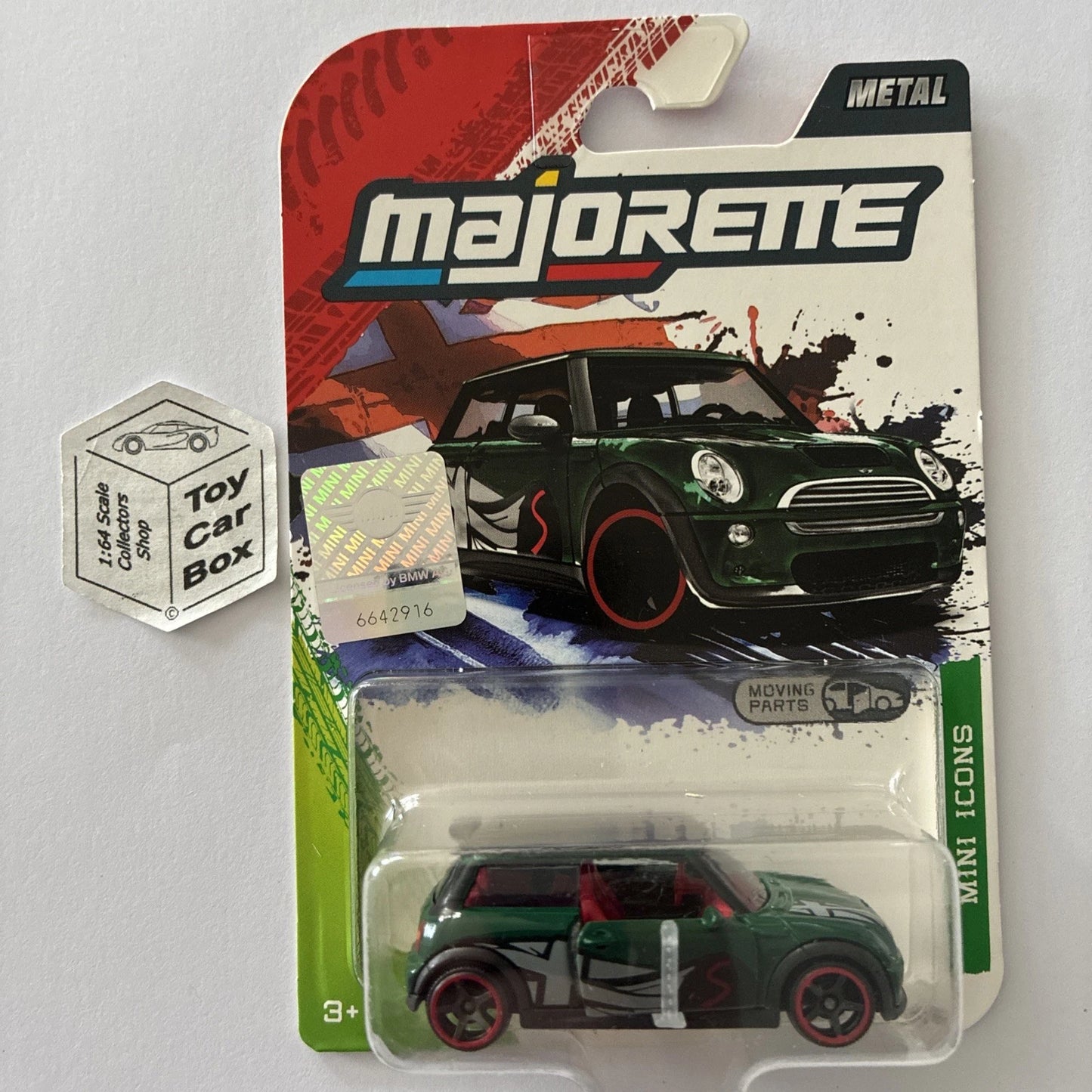 MAJORETTE Mini Cooper S - Circa 2001 (Green - Premium Icons - Opening Doors) E53