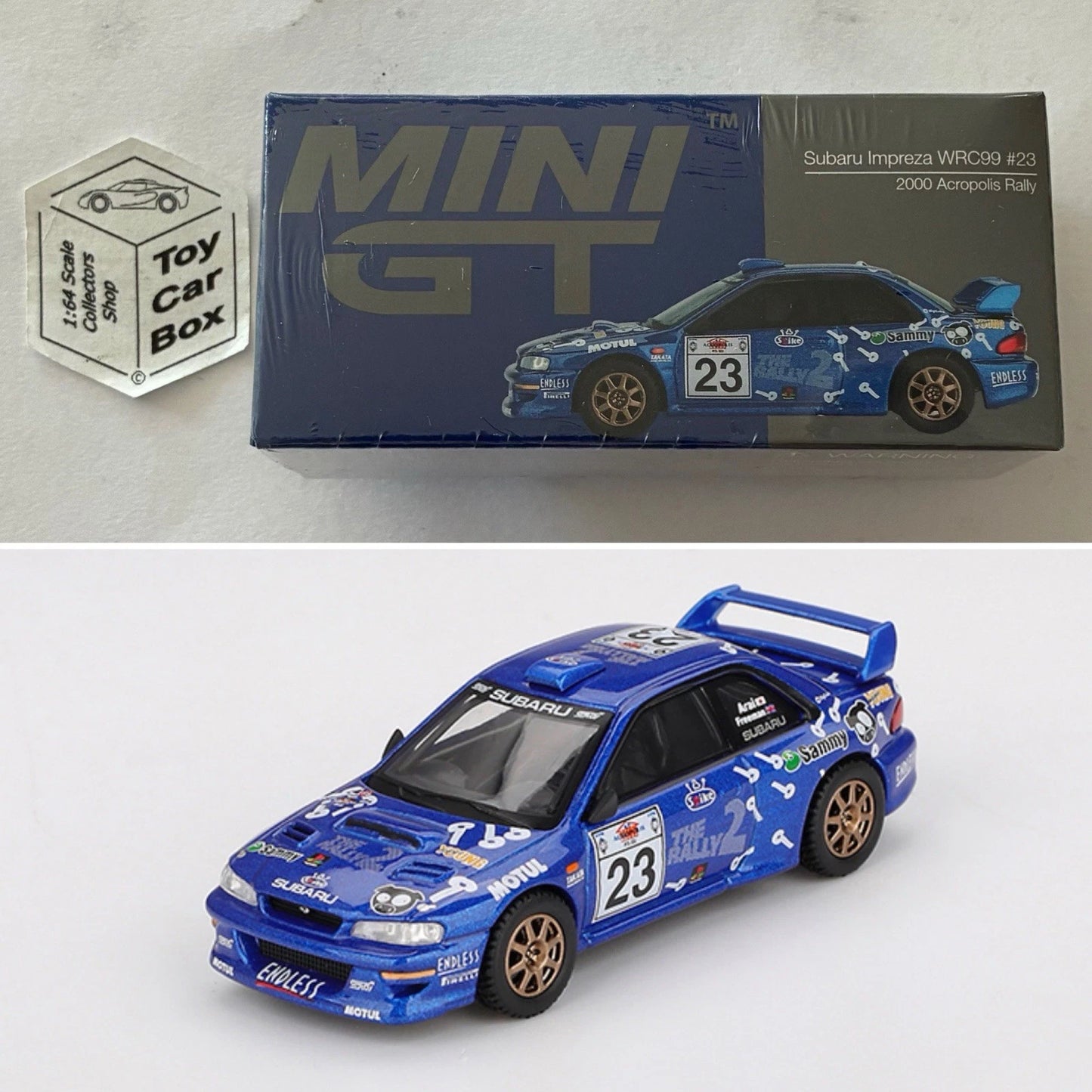 Mini GT #1078 - Subaru Impreza WRC97 #23 (2000 Acropolis Rally -1/64 Scale) N50g