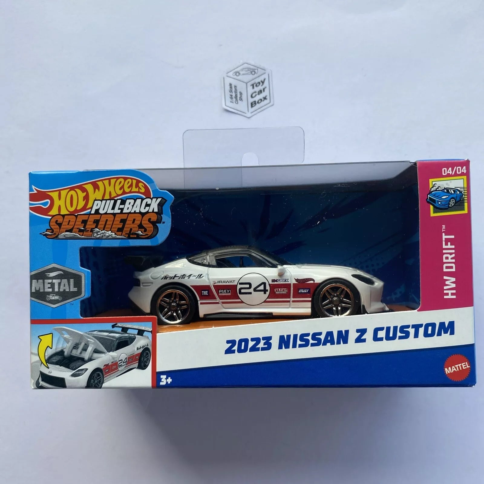 2024 HOT WHEELS 1:43* - 2023 Nissan Z Custom (White - Pull-back 2024 HOT WHEELS 1:43* - 2023 Nissan Z Custom (White - Pull-back