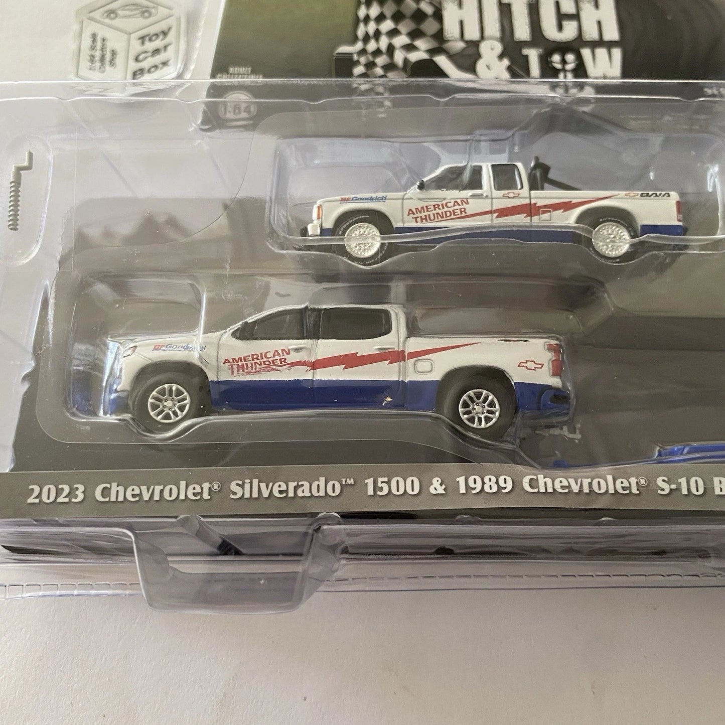 GREENLIGHT - 2023 Chevy Silverado, S10 Baja & Trailer (Racing Hitch & Tow) BD82g