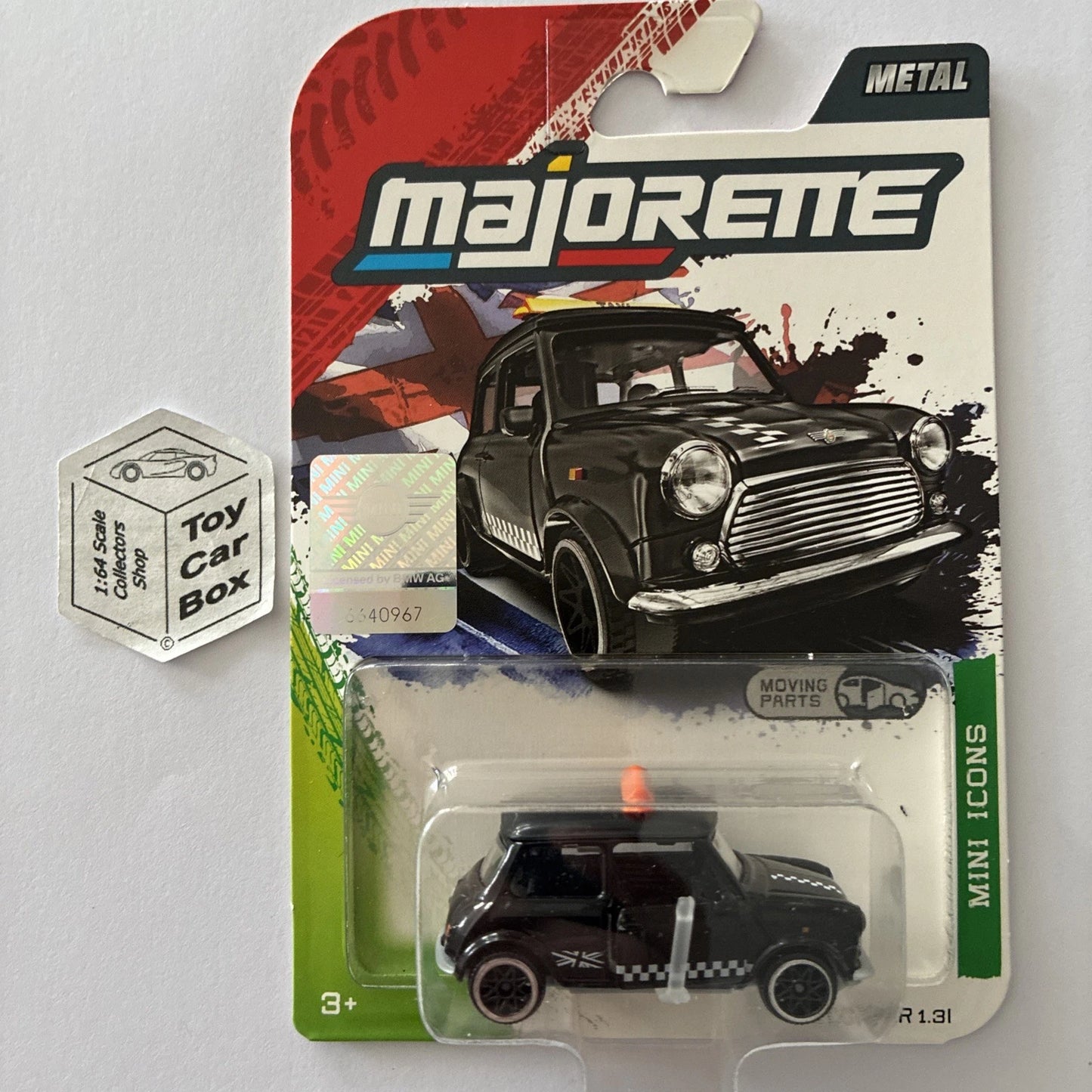 MAJORETTE Classic Mini Cooper (Black Taxi - Premium Icons - Opening Doors) E53