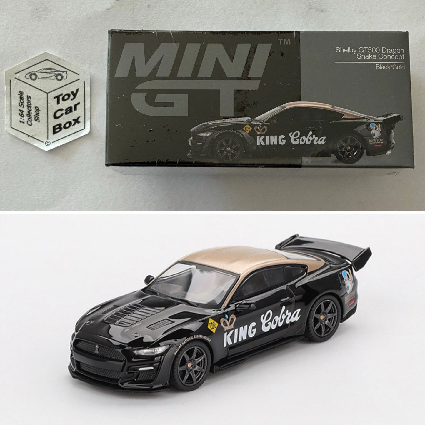 Mini GT #1130 - Shelby GT500 Dragon Snake Concept Mustang (Black - 1/64) N50g