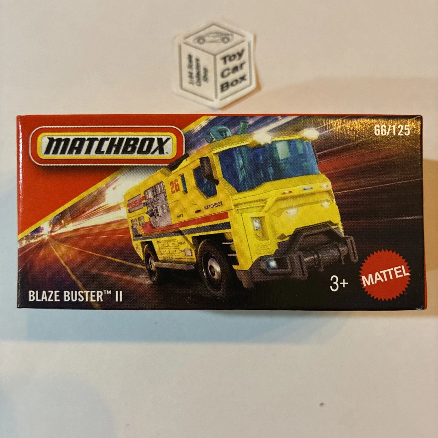 2026 MATCHBOX #66 - Blaze Buster II (Yellow - Power Grab) B42g