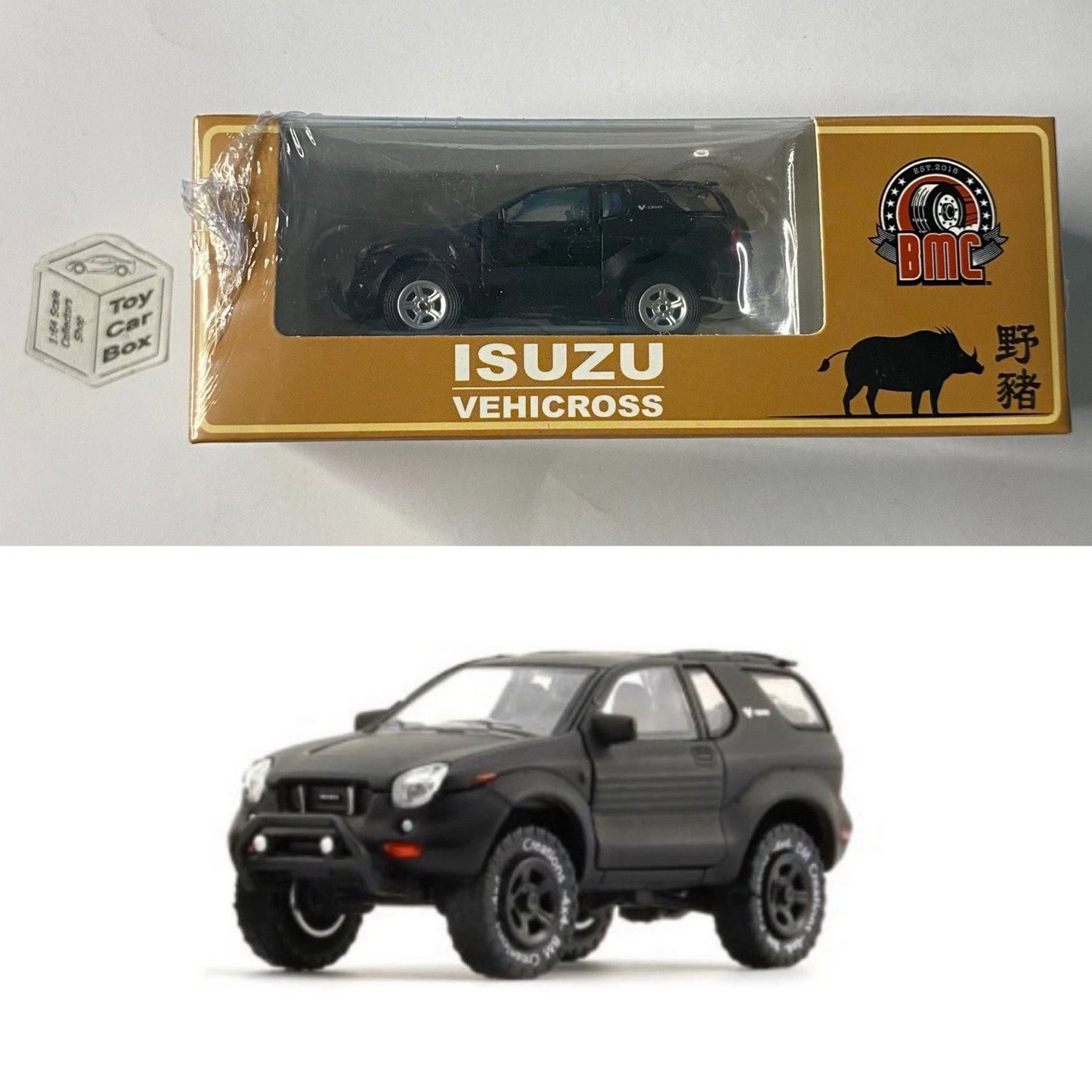 BM CREATIONS - Isuzu VehiCross - 1997-2001 (1:64 Scale - Matt Black - RHD) 0g