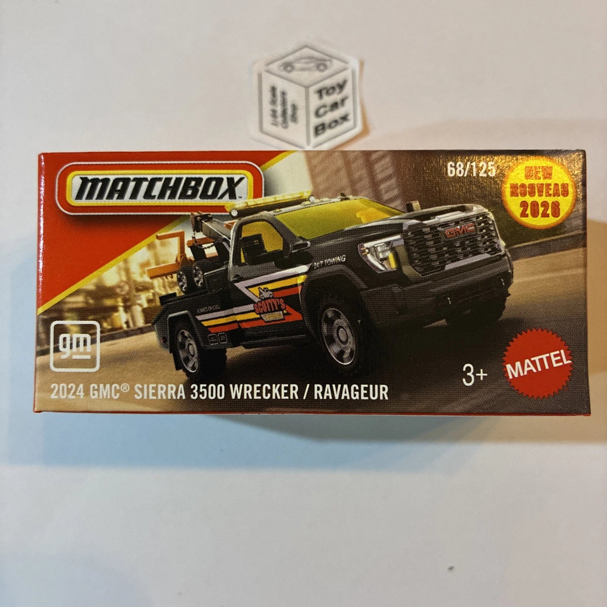 2026 MATCHBOX #68 - 2024 GMC Sierra 3500 Wrecker (Black - Power Grab) B42g