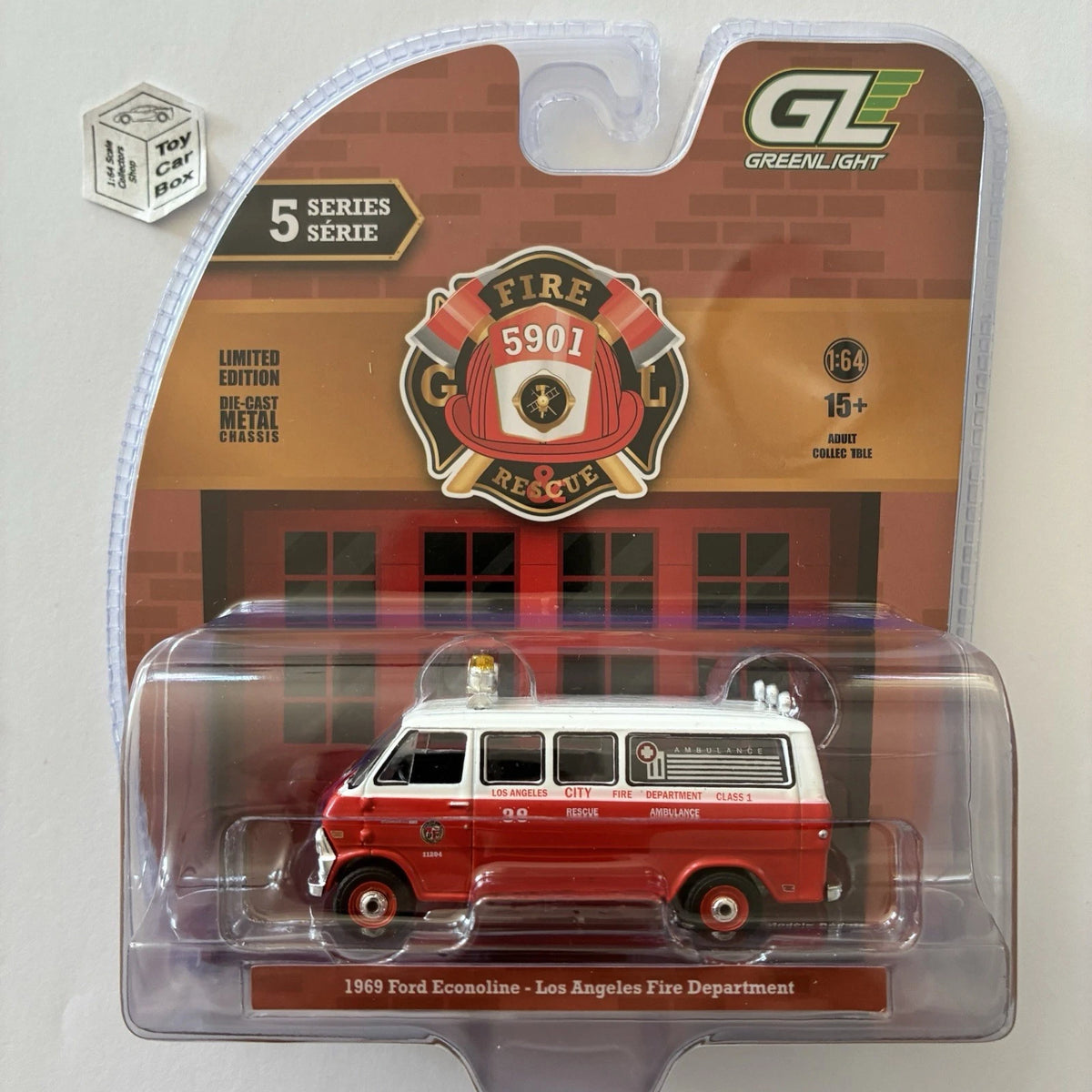 GREENLIGHT - 1969 Ford Econoline (Los Angeles FD - Fire & Rescue) J45g