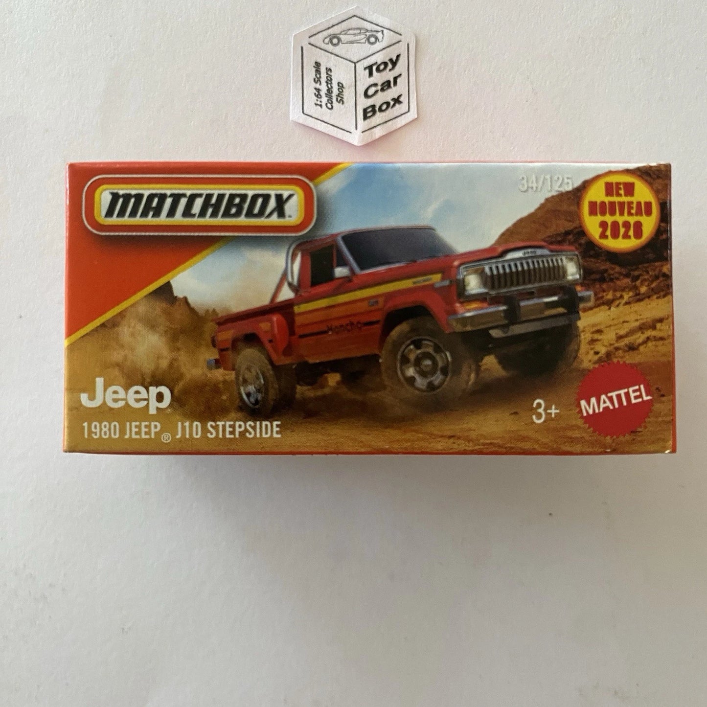 2026 MATCHBOX #34 - 1980 Jeep J10 Stepside (Red - Power Grab) C50