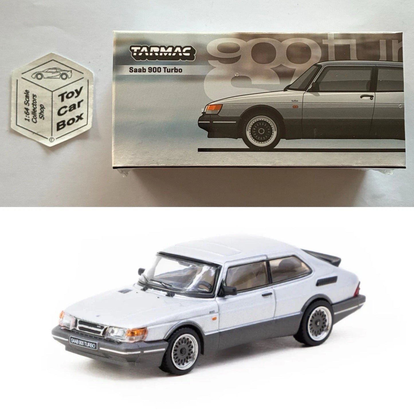 TARMAC - Saab 900 Turbo (Silver - 1:64 Scale- T64G-056-SL) Q05g