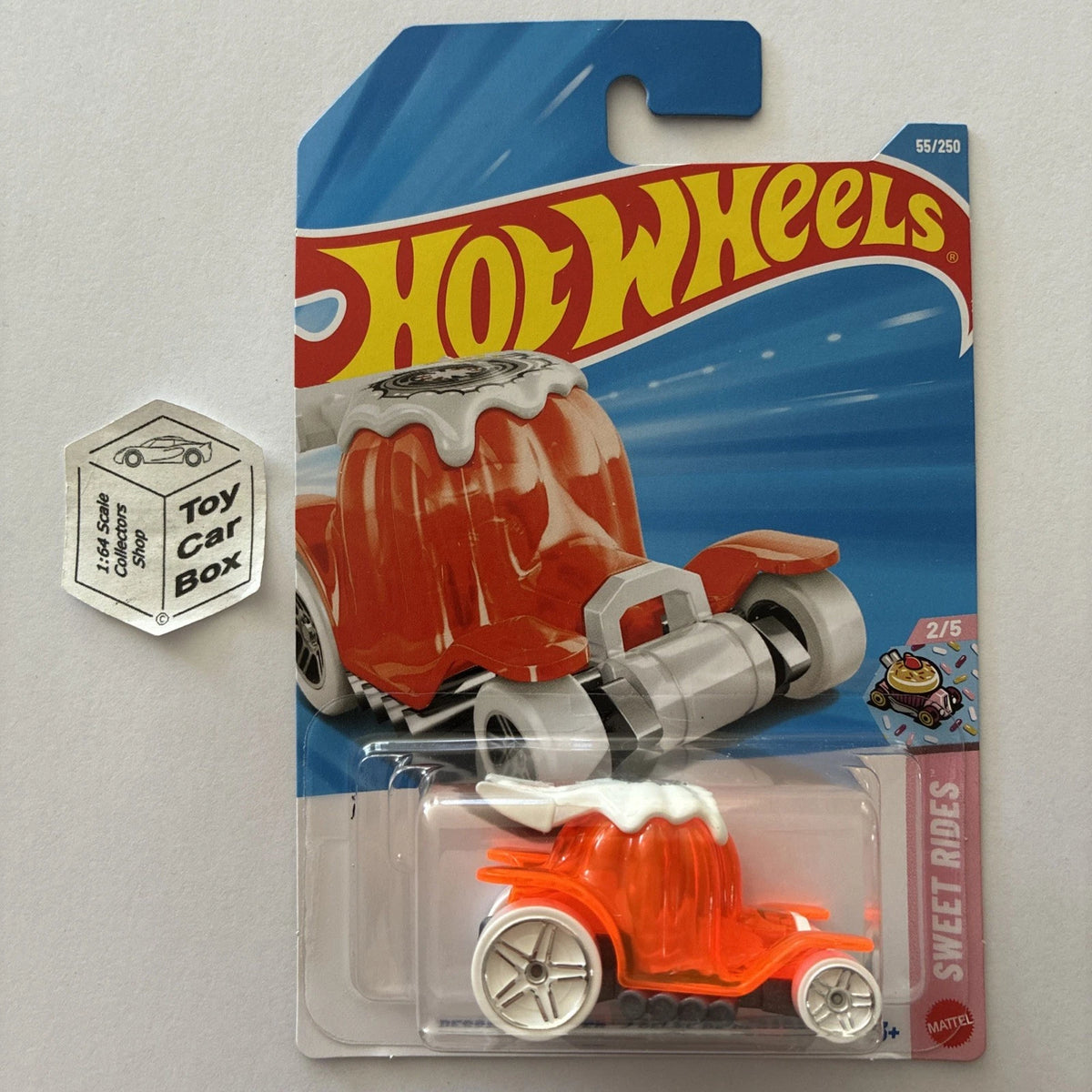 2026 HOT WHEELS #55 - Dessert Drifter (Orange #2 Sweet Rides - Long Card) B64