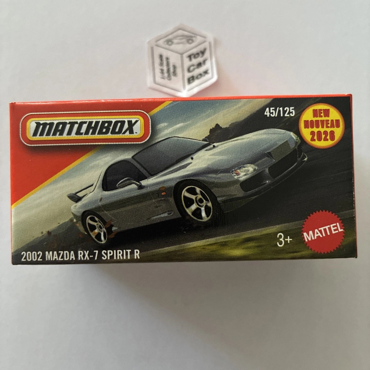 2026 MATCHBOX #45 - 2002 Mazda RX-7 Spirit R (Grey - Power Grab - Unopened) B42g